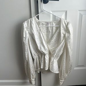 White satin blouse